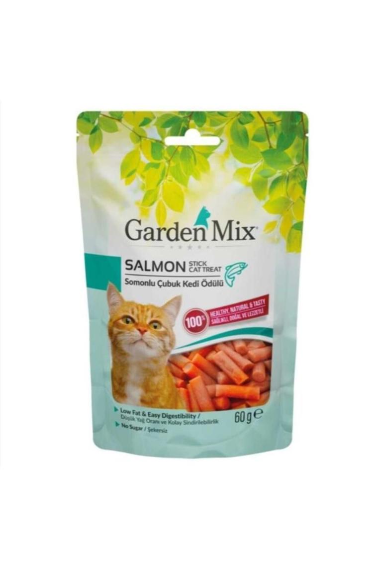 Garden Mix Somonlu Düşük Yağlı Şekersiz Stick Kedi Ödül Maması 60 gr - Petshopundan