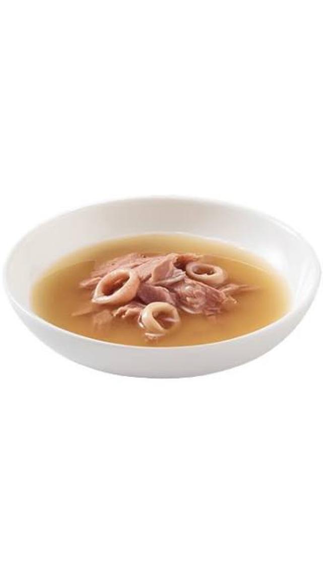 Schesir Cat Soup Ton Balıklı Kalamarlı Kedi Çorbası 85gr