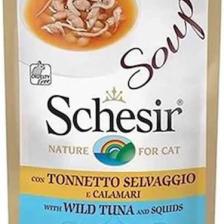 Schesir Cat Soup Ton Balıklı Kalamarlı Kedi Çorbası 85gr