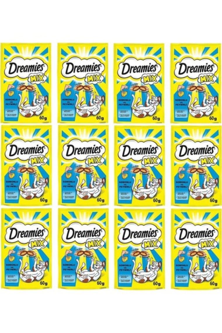 Dreamies Somon ve Peynirli Kedi Ödülü 60 gr 12'li Set Idili