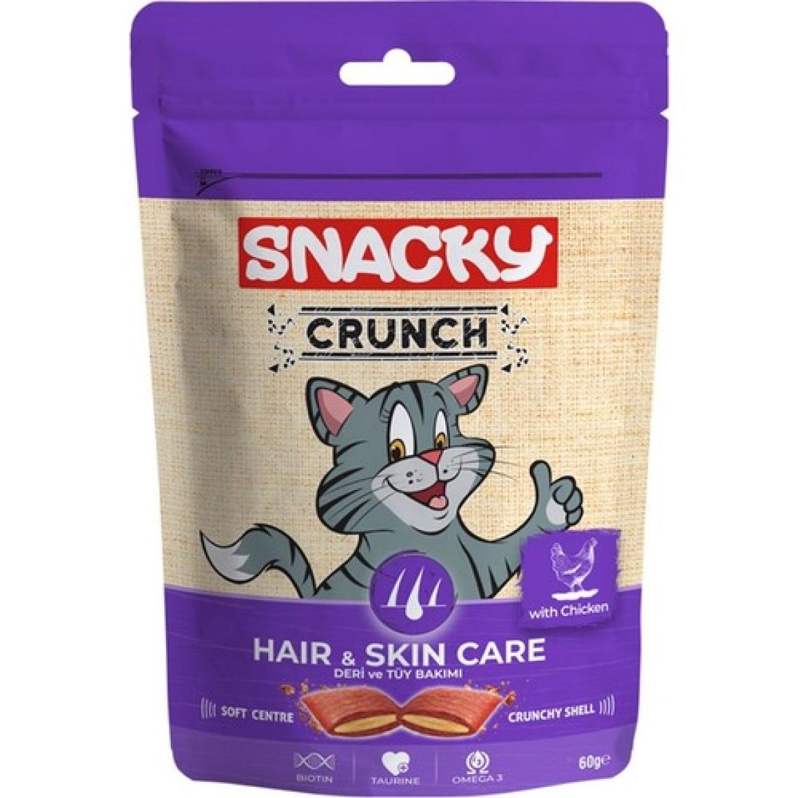 Snacky Kedi Crunch Ödül Hair-Skin Tavuklu 10'lu