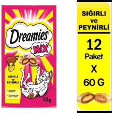 Dreamies Mix Biftek & Peynir Ödül Maması 12X60gr