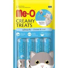 Me-O Creamy Treats Tavuk ve Ciğerli 15 gr 4'lü Krem Kedi Ödül Maması