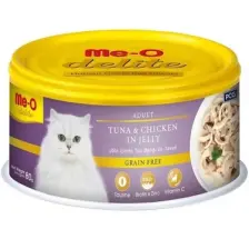 Me-O Delite Ton Balık ve Tavuklu Tahılsız Kedi Konservesi 80 gr