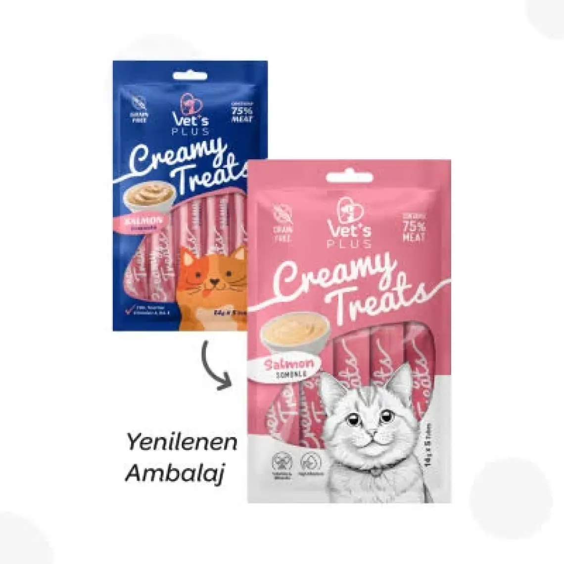 Vet's Plus Somonlu Krema Kedi Ödülü 5x14gr