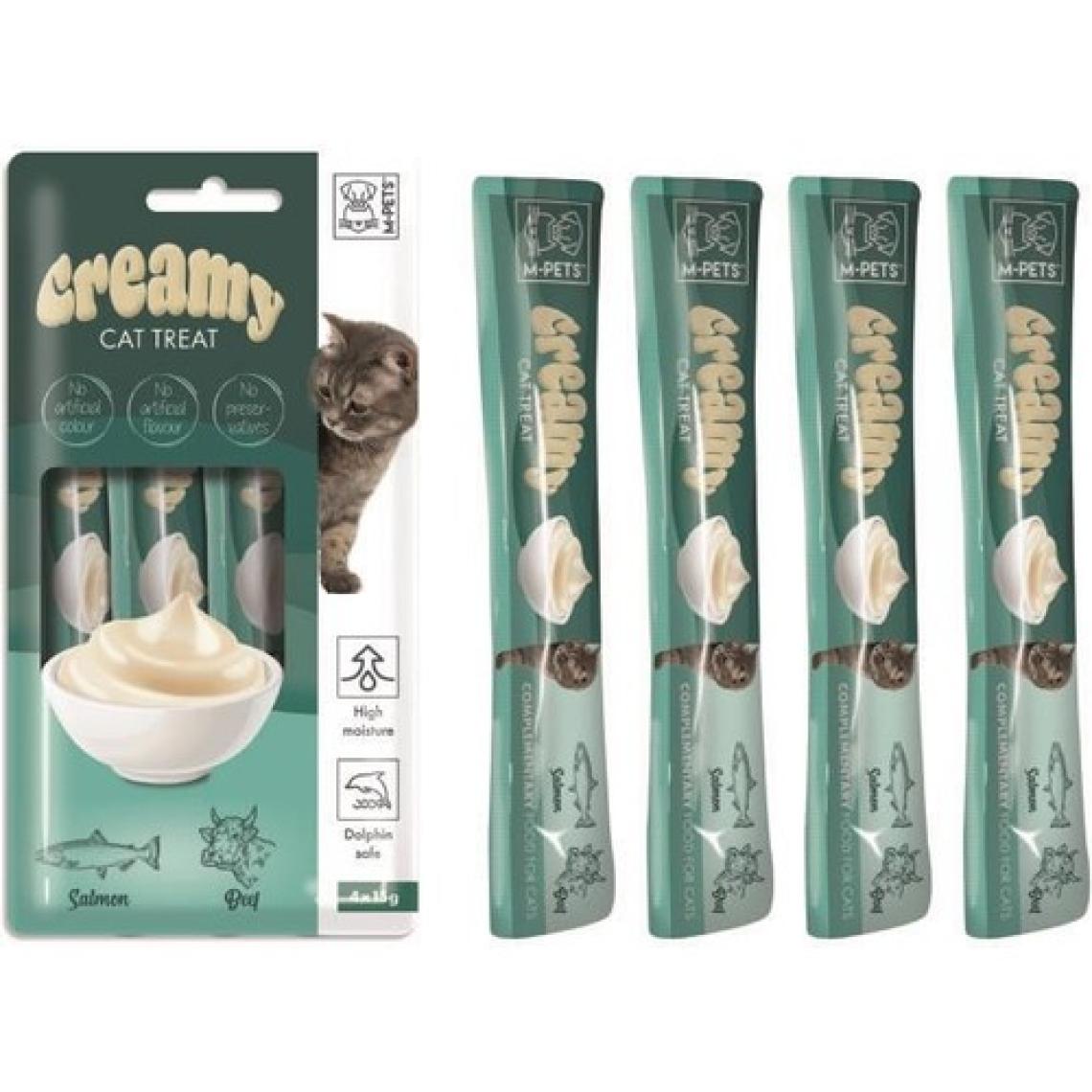 M-Pets Somon Balıklı ve Biftekli 15 gr 4'lü Sıvı Kedi Ödülü