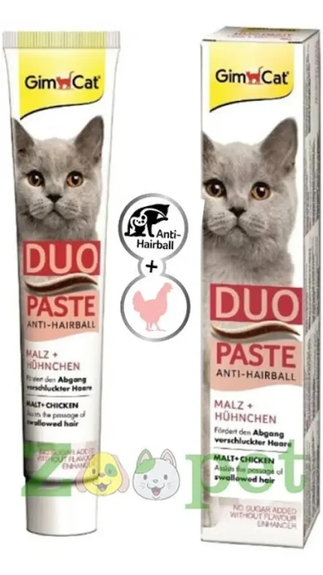 Gimcat Duo Paste Anti-Hairball Tavuklu Malt Kedi Macunu 50gr