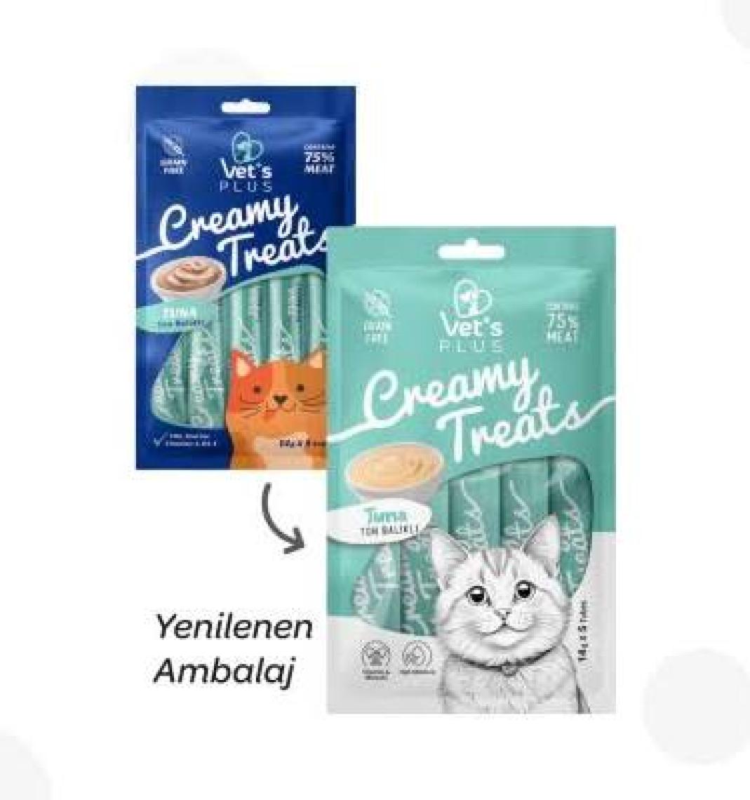 Vet's Plus Ton Balıklı Krema Kedi Ödülü 5x14gr