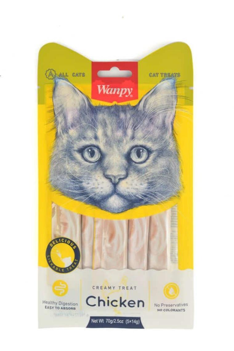 Wanpy Tavuklu 5x14 gr Sıvı Kedi Ödül Maması