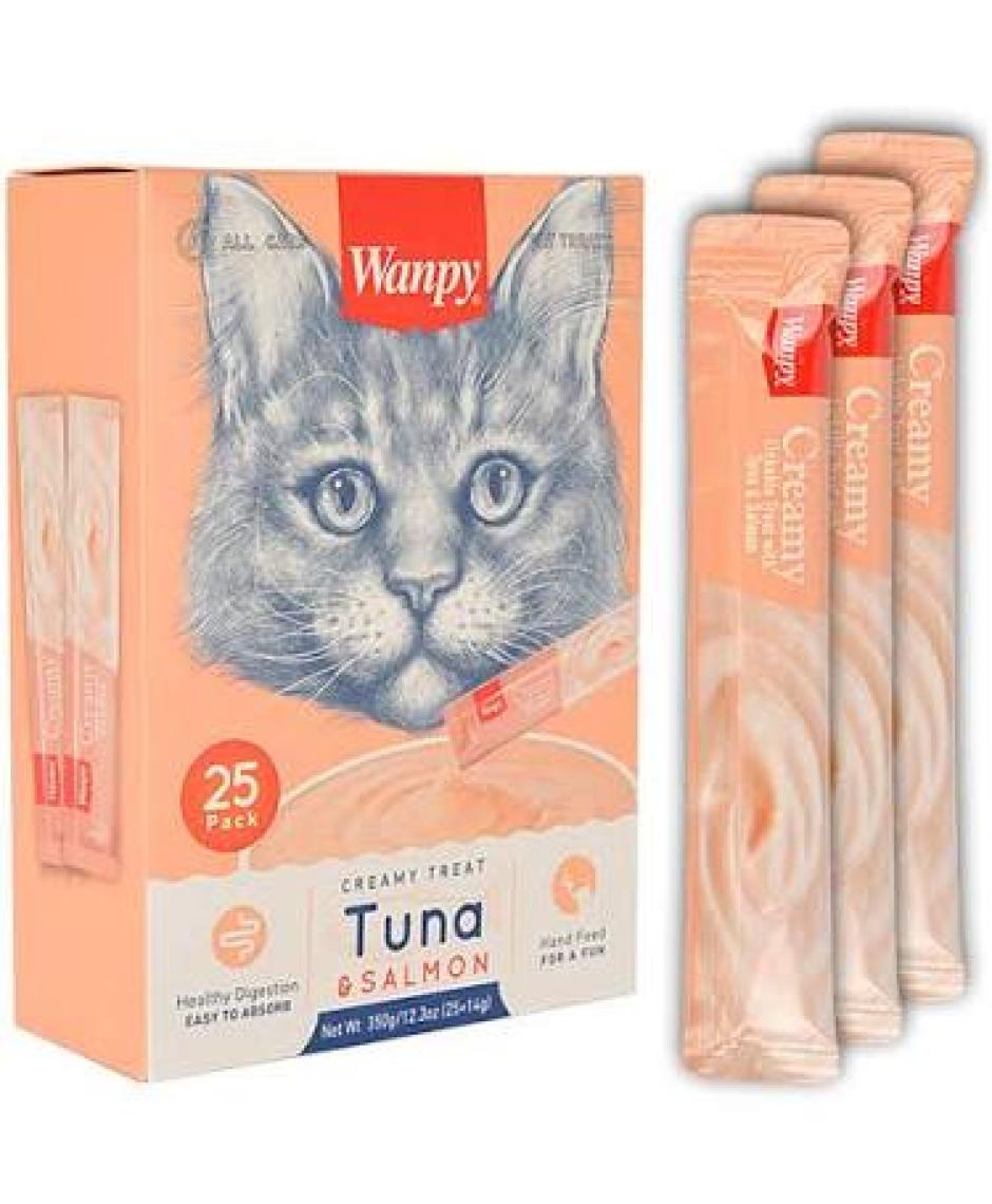 Wanpy Ton Balığı & Somonlu Sıvı Kedi Ödülü 25*14 gr