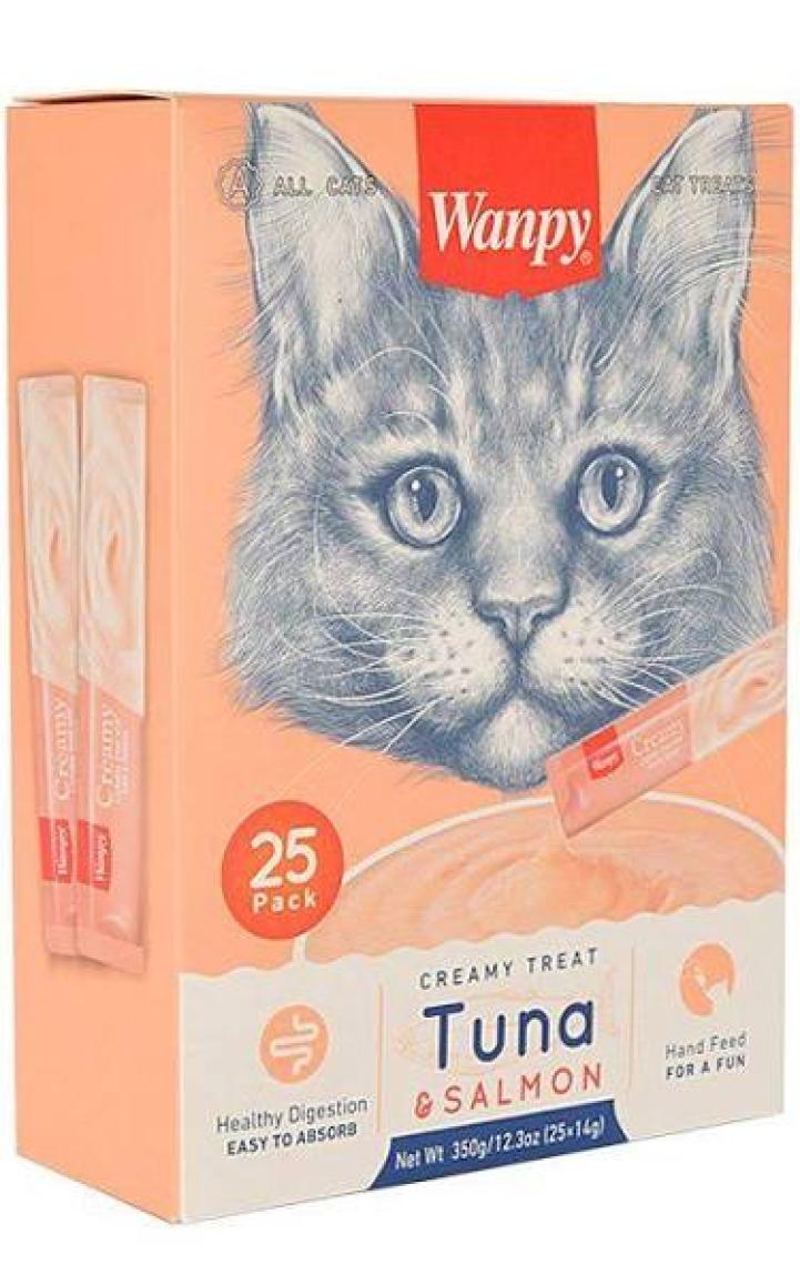 Wanpy Ton Balığı & Somonlu Sıvı Kedi Ödülü 25*14 gr