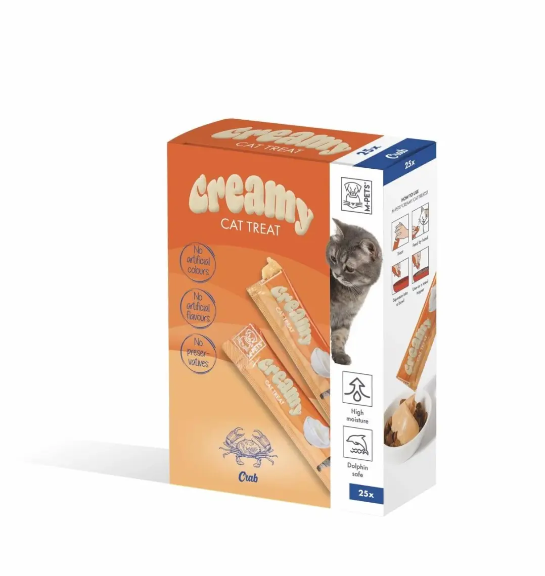 M-Pets Creamy Yengeçli Krema Kedi Ödülü 25x15 gr