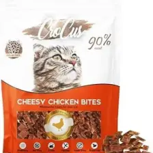 Crocus Cheesey Chicken Bites Peynir ve Tavuk Etli Tahılsız Kedi Ödülü 80g