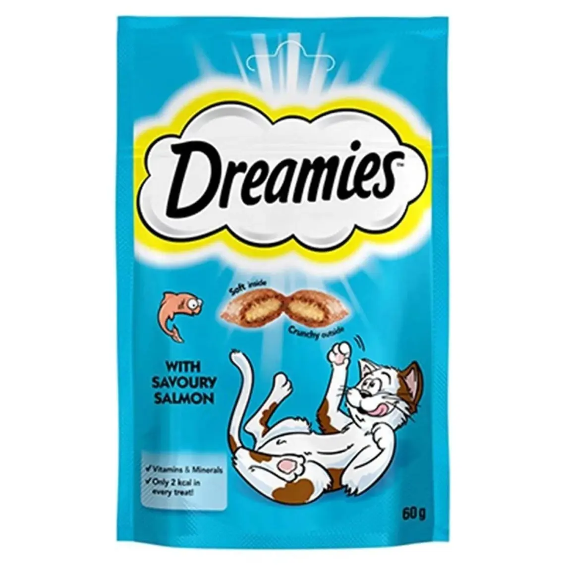 Dreamies İçi Dolgulu Somonlu Kitir Kedi Ödülü 60 Gr