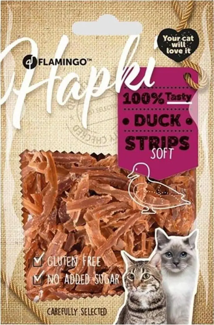 Flamingo Glutensiz Ördekli Şerit Kedi Ödül Maması 50 Gr