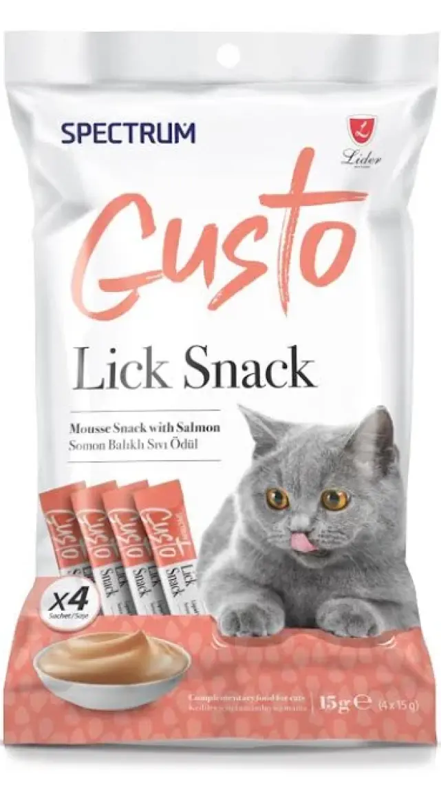 Spectrum Gusto Somon Balıklı Sıvı Ödül Maması 15 gr 4 x 15 gr