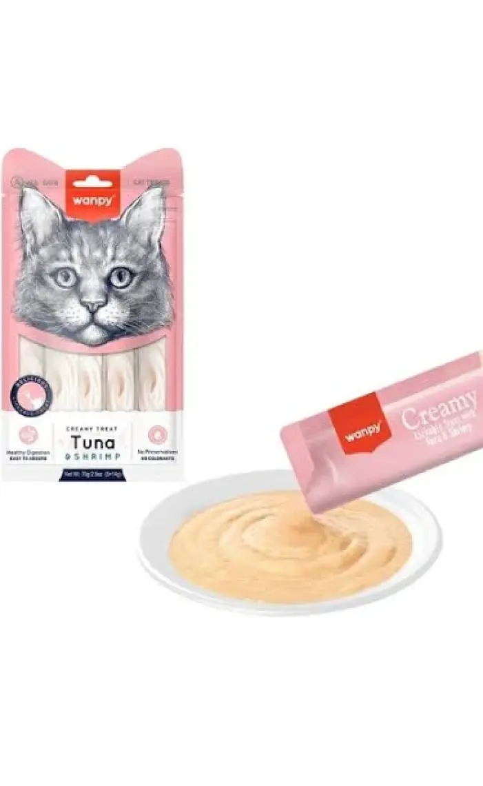 Wanpy Ton - Somon Aromalı Krema Kedi Ödülü 14gr x5