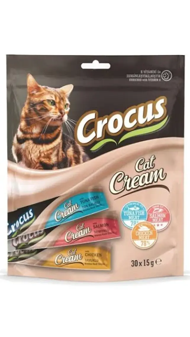 Crocus Karışık Çoklu Krema Kedi Ödülü 30x15g