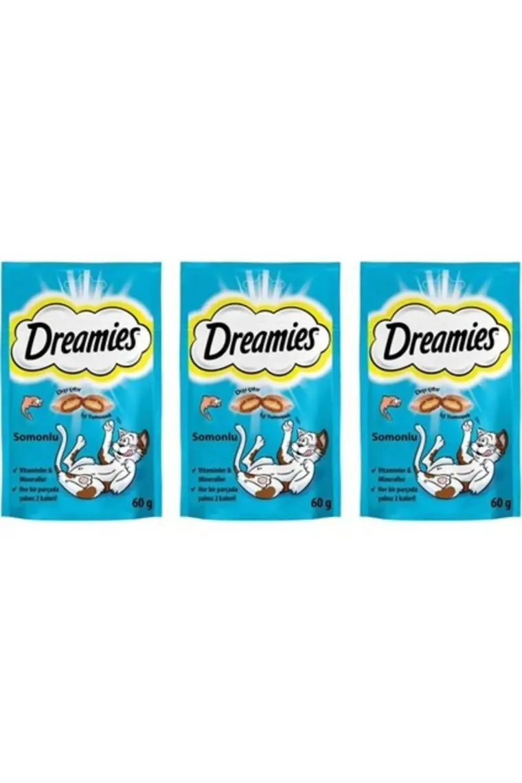 Dreamies Somonlu Kedi Ödül Maması 60 gr x 3 Adet