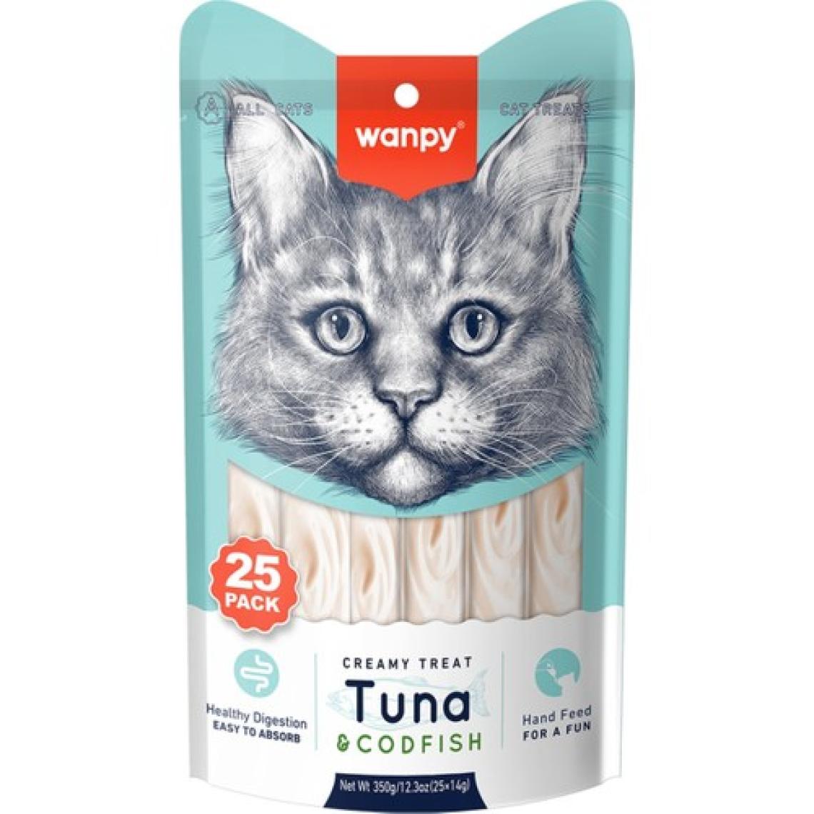 Wanpy Ton Balıklı ve Morina Balıklı 25x14 gr Sıvı Kedi Ödül Maması