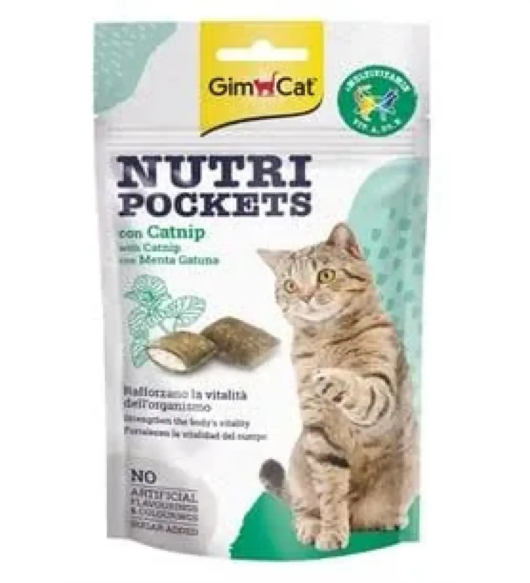Gimcat Nutripockets Kedi Ödülü Kedi Otu Multivitamin 60Gr