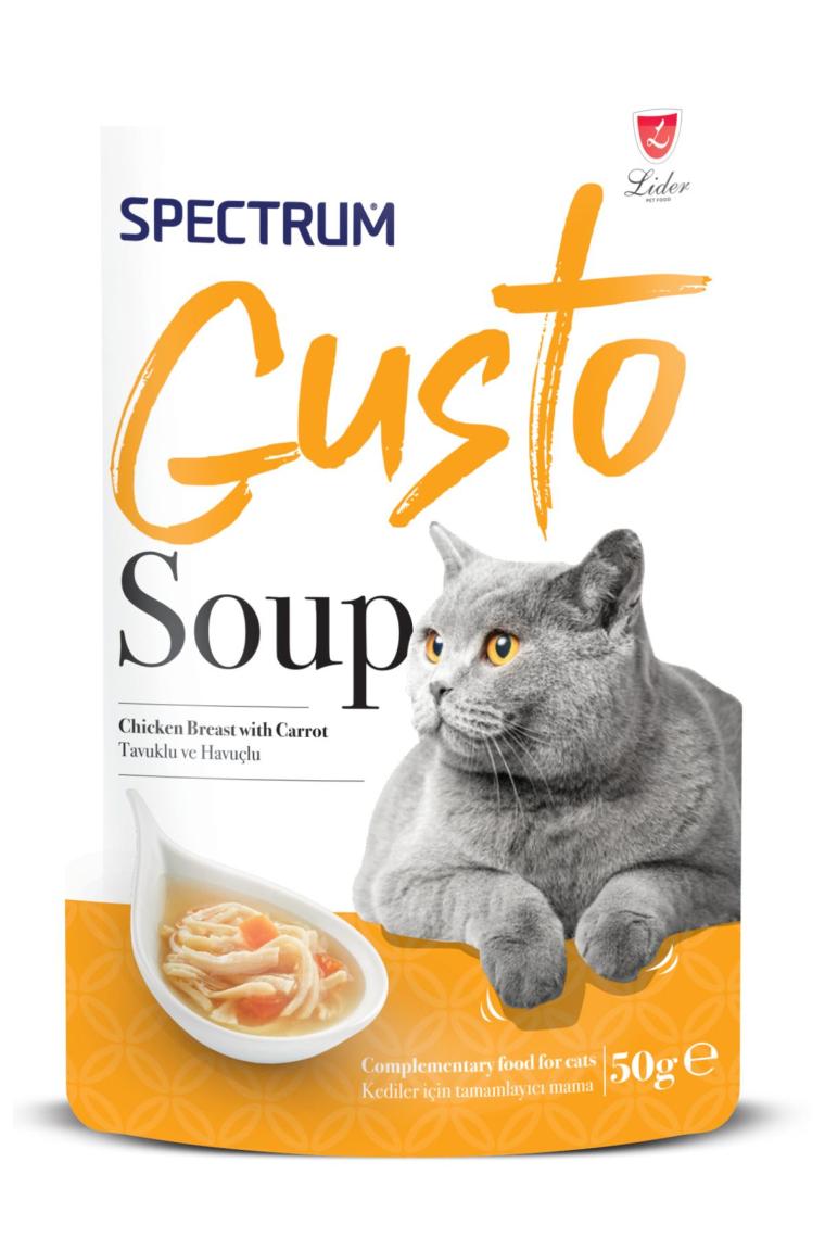Spectrum Gusto Tavuklu ve Havuçlu 50 gr Kedi Çorbası