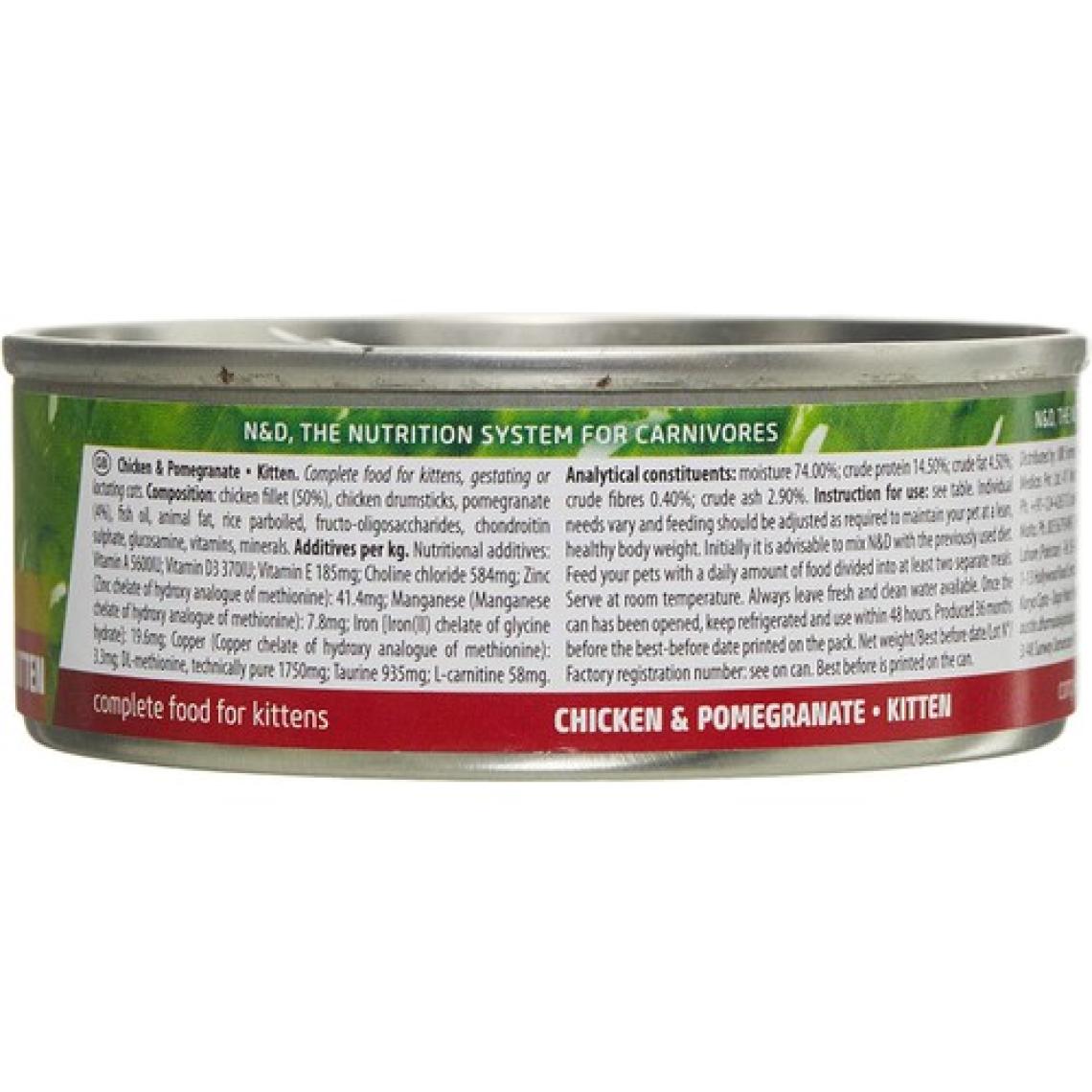 N&D Prime Yaş Kedi Maması, Tavuklu Ve Narlı, Yavru Kedi, 70 gr