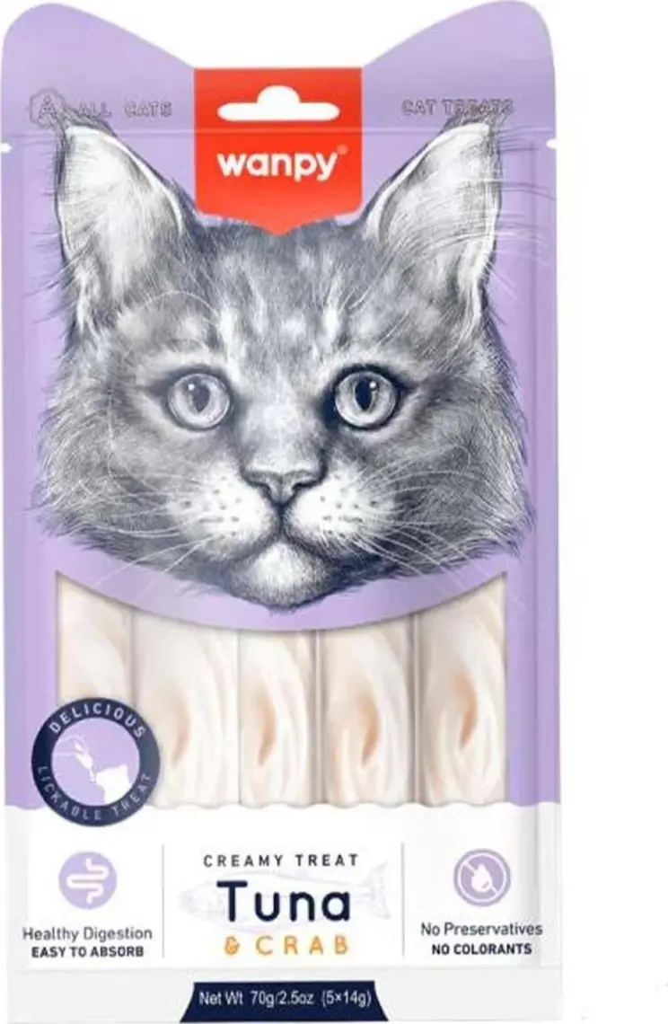 Wanpy Ton - Yengeç Krema Kedi Ödülü 14gr x5