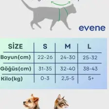 Kedi Tasması Göğüs Boyun Tasma Seti Sevk Kayışlı Terletmeyen Nefes Alan Reflektörlü Tasma L Kırmızı