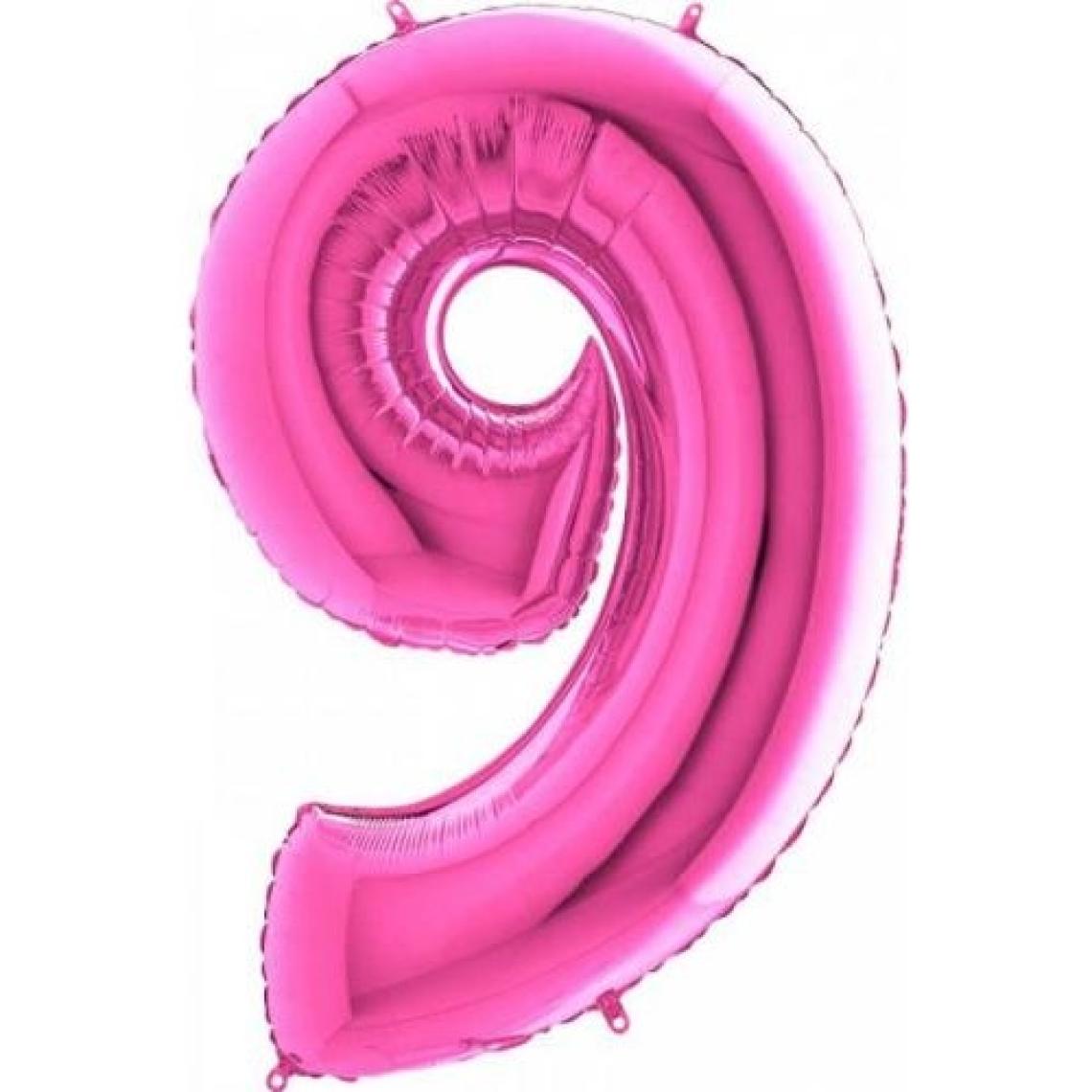 9 Rakam Folyo Balon Fuşya 100CM