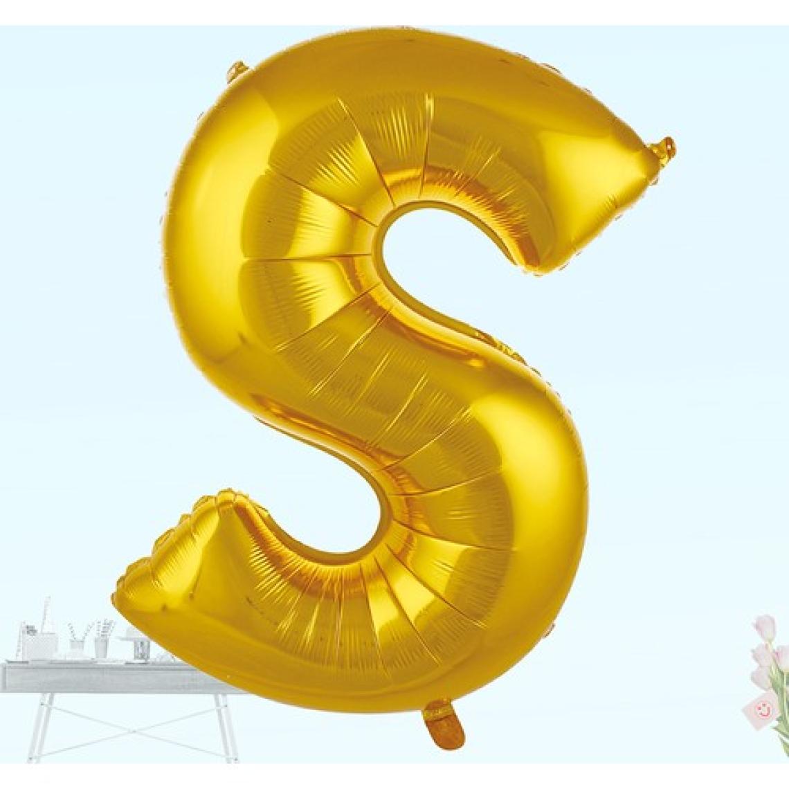 Süsle Bebek ve Parti S Harf Folyo Balon, 100 cm - Altın