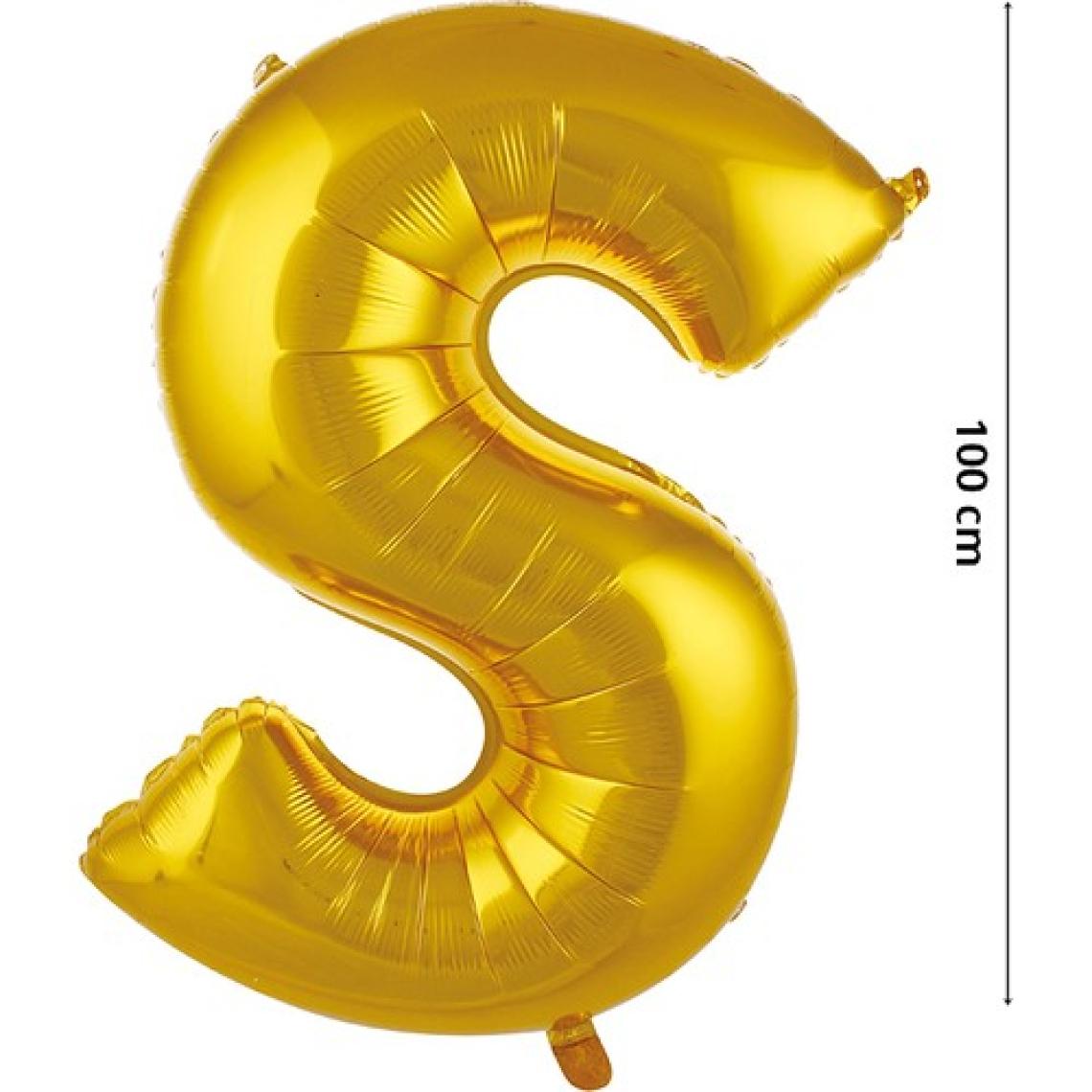 Süsle Bebek ve Parti S Harf Folyo Balon, 100 cm - Altın