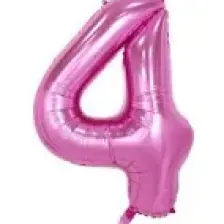 Parti Sürprizi Pembe Renk 4 Rakam Folyo Balon 100 cm