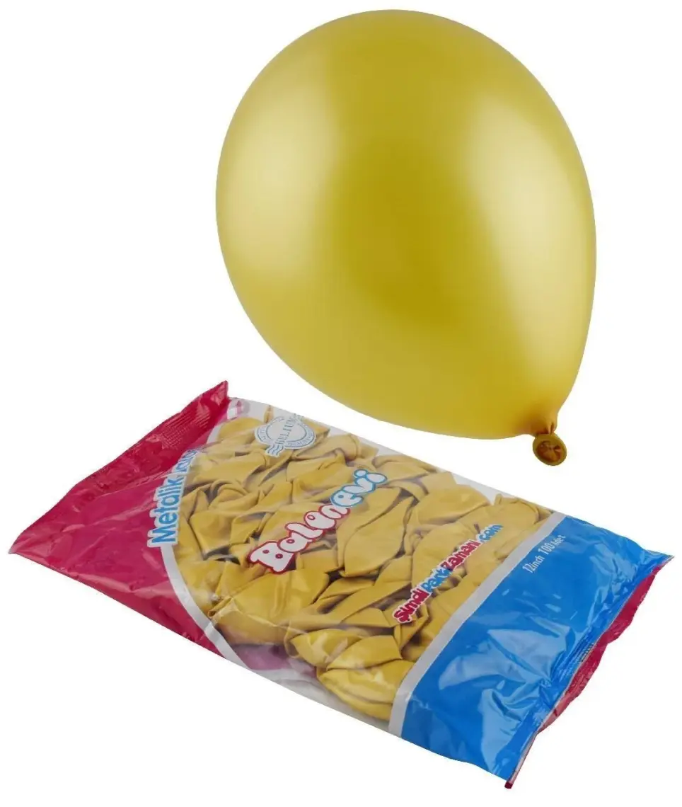 Metalik Gold Sarı Balon 100 Lü
