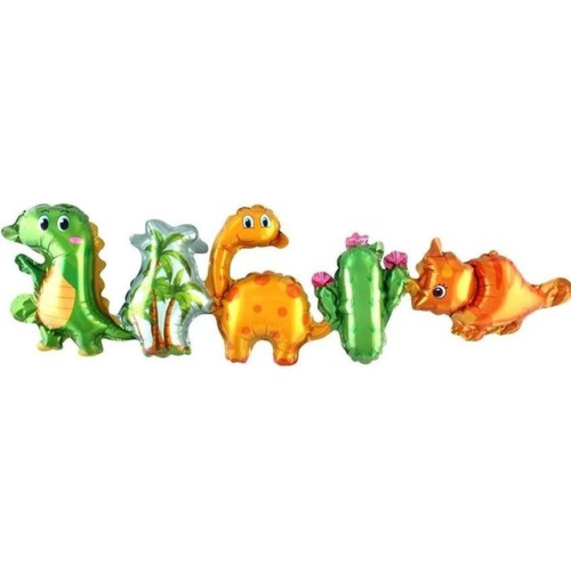 Sevimli Dinozor Folyo Balon 5 Li Set