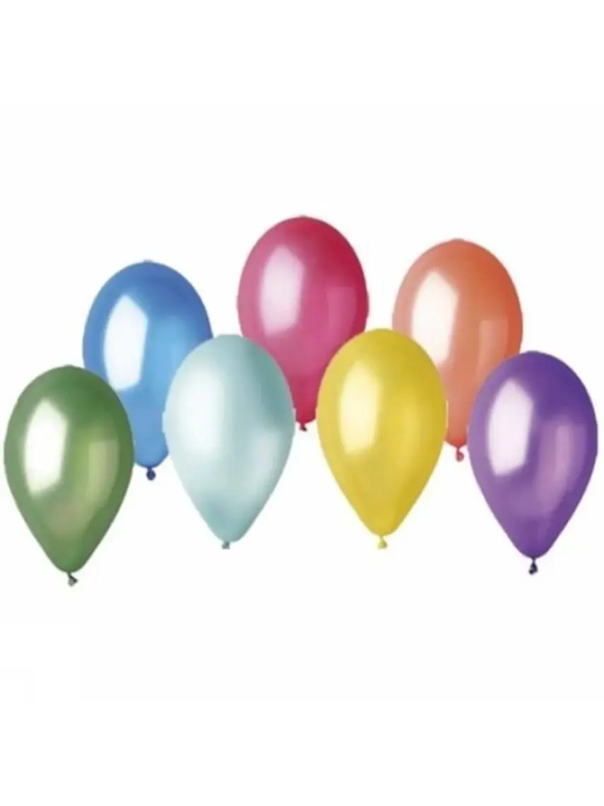 Atom Balon Atom Balon Metalik Karışık Renkli Balon 12 Inç 100 Adet