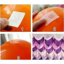 Bal10 Dünyası Balon Yapıştırma Bandı Çift Taraflı 100 Adet (1,2 Cm)