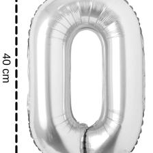 Kornea Store 0 Rakam Folyo Balon Gümüş  40 Inç