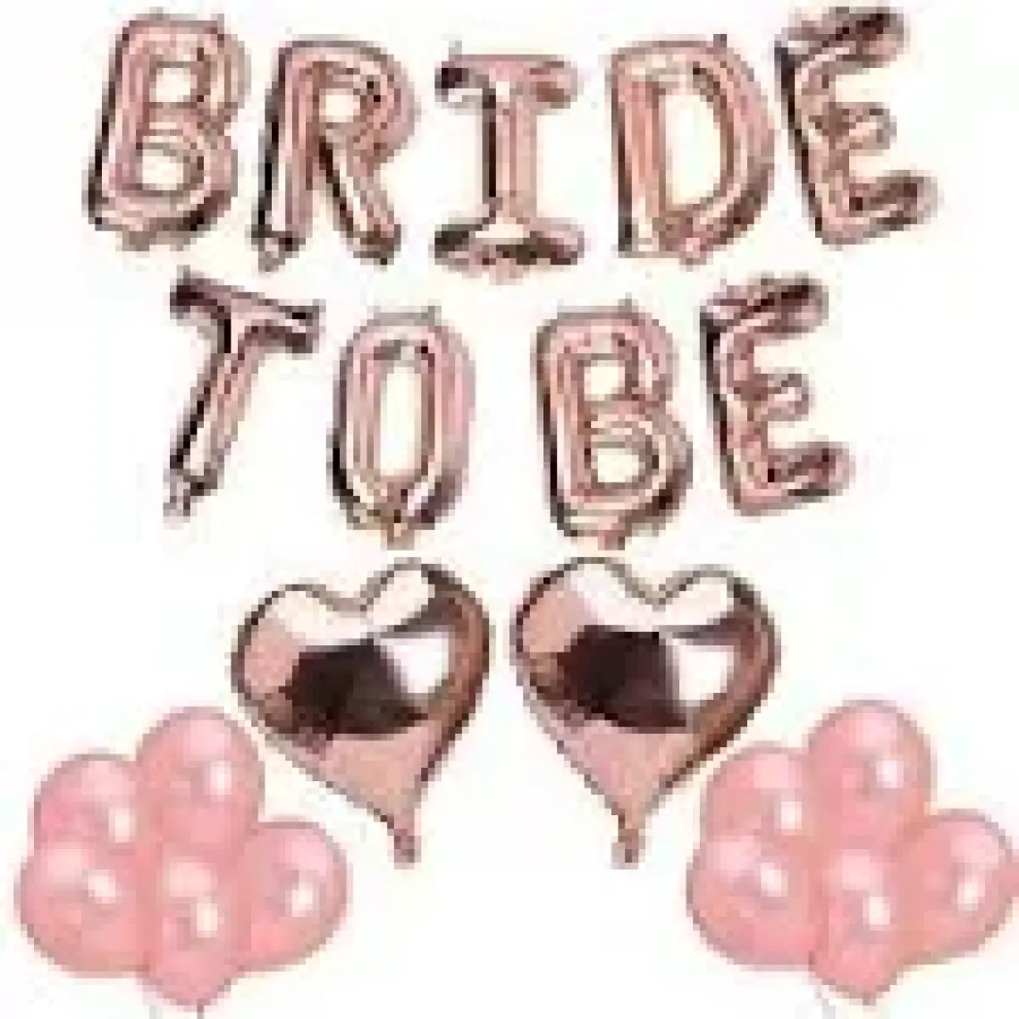 Pekshop Bride To Be Folyo Balon Seti - Bekarlığa Veda Bride Partisi Balon Süsleme Rose Gold Büyük