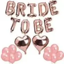 Pekshop Bride To Be Folyo Balon Seti - Bekarlığa Veda Bride Partisi Balon Süsleme Rose Gold Büyük