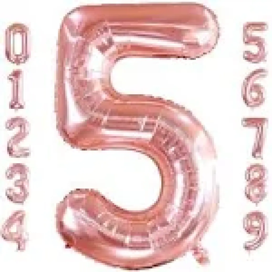 Patladı Gitti 5 Beş Rakam Rose Gold Folyo Balon 32-34" Inc 82 cm