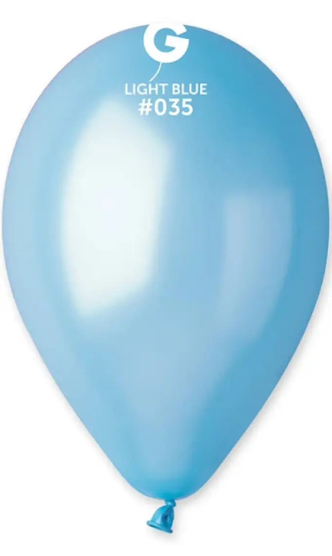 Gemar Metalik Balon Açık Mavi 100'lü Paket