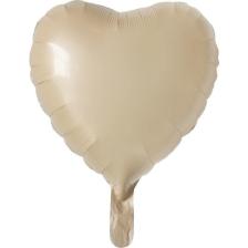 Patladı Gitti Bej Kalp Folyo Balon 18 Inç - 45 cm