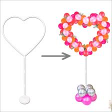 Süsle Bebek ve Parti Kalp Balon Standı - 155CM x 65CM (Balonlar Hariç)