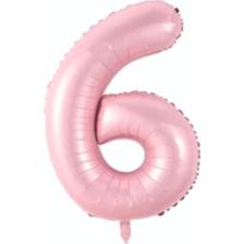 Best Parti Folyo Balon 34 Inç  80 cm 6 Rakam Pembe