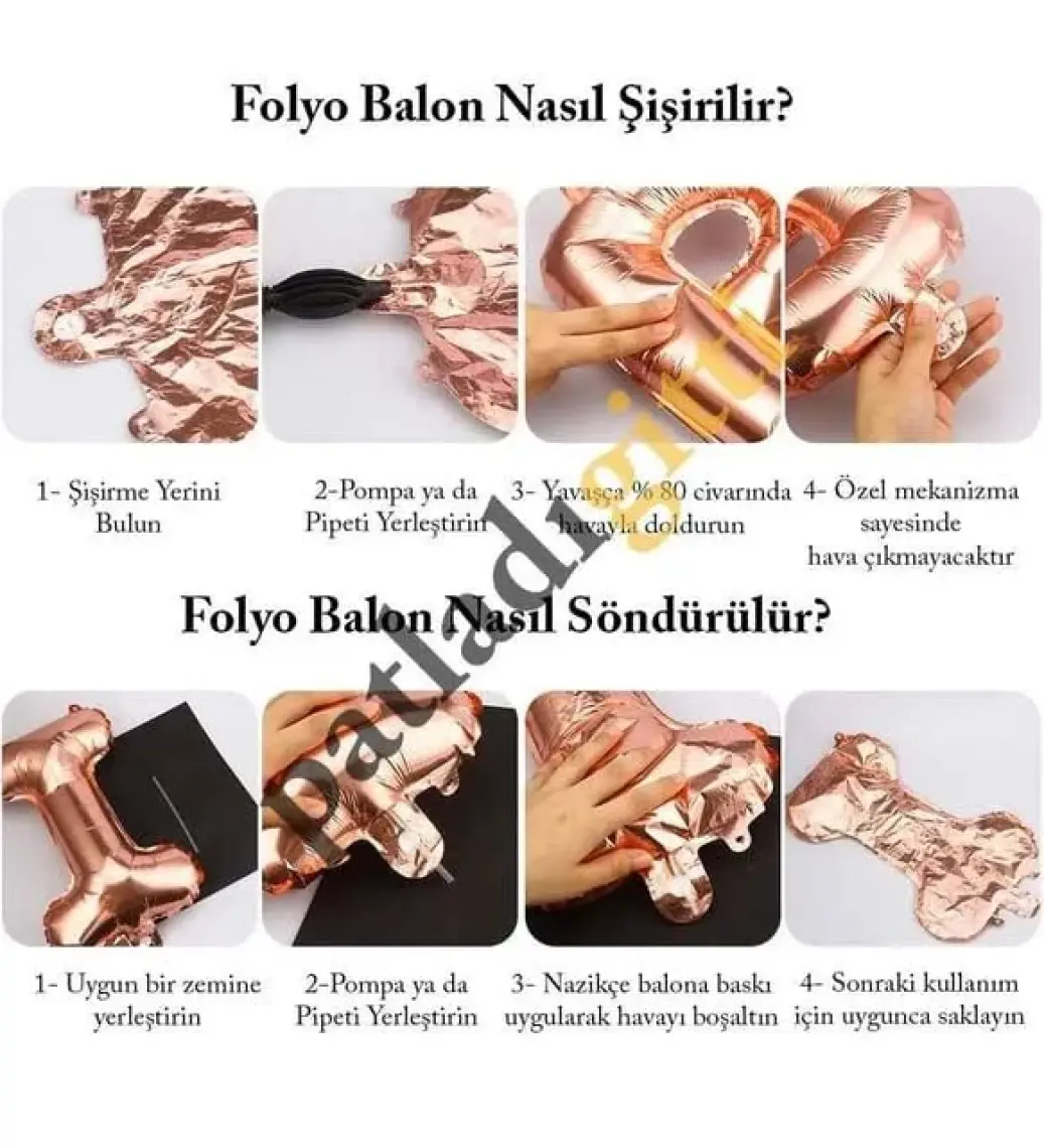 Patladı Gitti 0 Sıfır Rakam Rose Gold Folyo Balon 32-34" Inc 82 cm