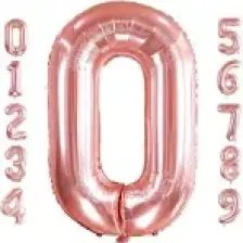 Patladı Gitti 0 Sıfır Rakam Rose Gold Folyo Balon 32-34" Inc 82 cm