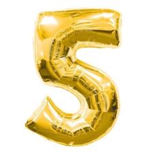 Baloncu Party Dünyası 5  Rakam Folyo Balon Gold 100 cm (1 Metre)