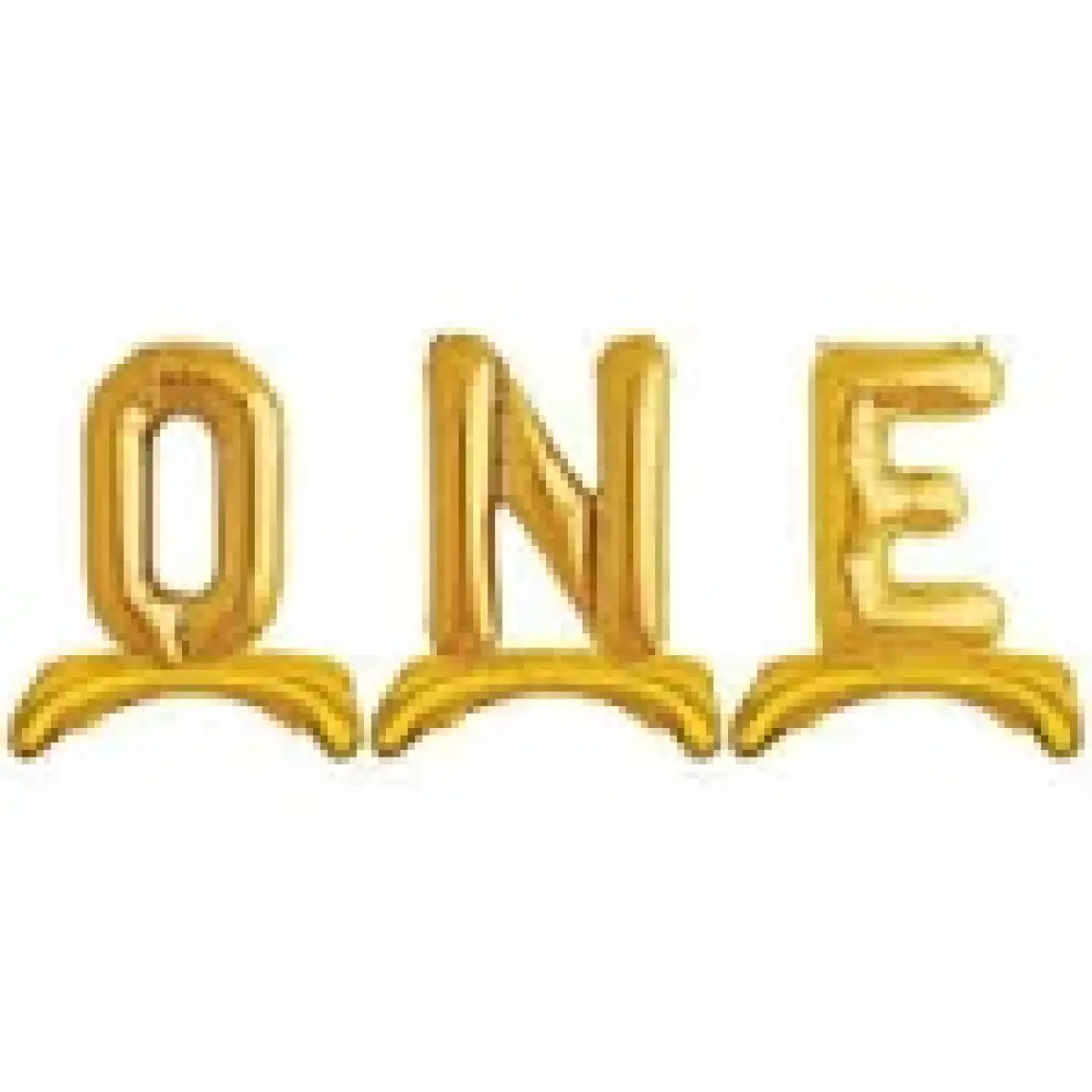 Ayaklı Büyük Boy One Folyo Balon 32 Inç 80 cm Gold