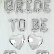Pekshop Gümüş Bride To Be Folyo Balon Seti - Bekarlığa Veda Bride Partisi Balon Süsleme Büyük Gümüş